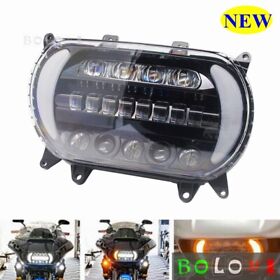Us-hl-392-bk Led Headlight With Turn Signals Running Light For Harley Road Glide 2015-2022