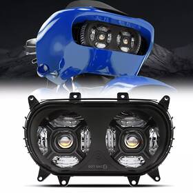 Hlh-hl1584-209 Lemon #ddlm Led Dual Double Headlight Projector Lamp For 2015 - 2023 Touring Road Glide