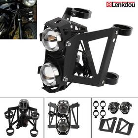 02006-0001-adf Lenkdou Motorcycle Dual Spot Lights Headlight Driving Fog Auxiliary Lamp 37mm-41mm Clamp