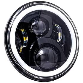 Llc-ilhc-7db Letric Lighting Co. Le0289 7 Inch Led Black Full-halo Indian -