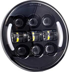 Llc-dhl-5ts Letric Lighting Deluxe Led Headlight With Switchback Turn Signals 5.75 Inch White/amber