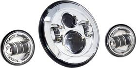 Llc-ilhk-7c Letric Lighting Premium Led Headlight With Turn Signals 7 Inch Chrome #llc-ilhk-7c