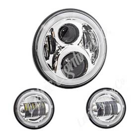 Llc-ilhk-7ch Letric Lighting 7in Led Chrome Full-halo Indian