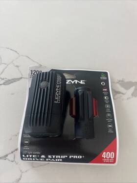 1-led-16p-v837 Lezyne Lite Drive 1200 / Strip Pro 400 Light Set - Black