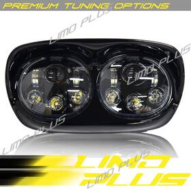 Ed194 Limo Plus Us Stock 5 3/4 Inch Dual Led Front Lamp Headlight For Harley Road Glide 1998-2013