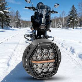 Llx 754137411818 Honeycomb Shaped 7 Inch Led Headlight Hi&lo With Drl For Harley Street Glide 2006-2017