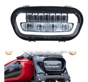 Hl-1250-bk Luxemoto Harley Davidson Fat Bob Led Headlight Kit 2018 And Up With Mounting Bracket New