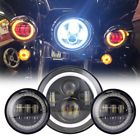 Lx-clhlbl45 Black Inch Harley Led Headlight With Drl Fog Light Passing