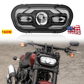 Lx-light 686585192783 Fit For Harley Fat Bob Fxdf Dyna Front Halo Headlight Sealed Beam Projector Lamp
