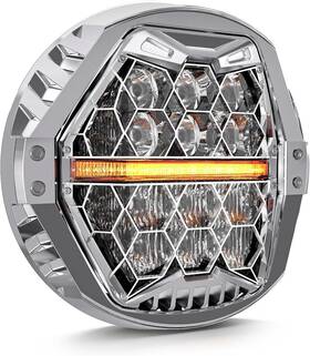 Lx-light 754137410279 For Harley Street Glide 2006-2023 Chrome 120w 7inch Round Led Drl Headlight H9
