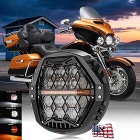 Lx-light 762891744486 Fit 1994-2019 For Harley Electra Glide Touring 120w 7ftft Inch Round Led Headlight