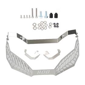 M513-b090-sil Madhornets Headlight Guard Protector Cover Haddlamp Silver For Cfmoto 800mt 2021-22