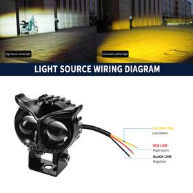 M513-b096-blk Madhornets 12-85v Led Worklight Front Headlight Scooter Spotlight Fog Light Owl For Motor U