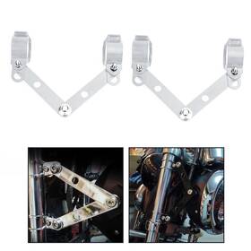 M523-a096-chrome Madhornets 28-41mm Fork Chrome Headlight Bracket Universal Headlamp Mount Holder E