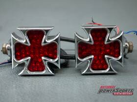 5120-11 Maltese Billet Iron Cross Universal Led Tailight