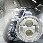 Mbm1280426 Matcc Universal Motorcycle Chrome Led Projector Daymaker Headlight Lo Beam