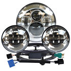 Mh-332008-7185 Unbranded Chrome Led Projector Daymaker Headlight Passing Lights Fit Harley