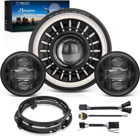 Mic-08-2162 Mictuning J1 Anti-glare 7-inch Motorcycle Light With 4.5-inch Fog Passing Lights