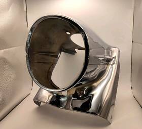 67856-59 Mid Usa Chrome Headlight Housing Nacelle For 59-66 Harley Sportster Xlh Nice