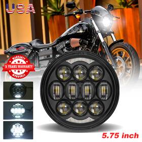 Mot 612715246590 5.75ftft 5-3/4 Led Headlight Drl Sealed For Harley Dyna Wide Glide Fxdwg Low Rider