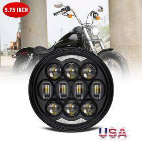 Mot 612715246699 Motor Projector 5-3/4ftft 5.75ftft Led Headlight Drl For Harley Street Bob 2006-2017