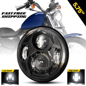 H5501 Mot 686585488756 Projector 5-3/4 5.75ftft Round Led Headlight Dot For Harley Sportster Xl883 Xl1200