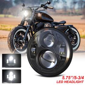 Mot 686585489012 Black 5.75 5-3/4 Inch Led Headlight Hi-lo For Harley Dyna Sportster Xl883 Xl1200