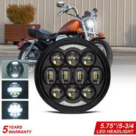 H4001a Mot 686585489036 80w 5.75ftft 5-3/4 Led Headlight Drl Hi-low For Harley Sportster Xl883 Xl1200 Dyna