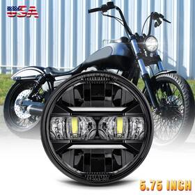 H5001bkhyjgd Mot 5.75ftft 5-3/4 Round Headlight Hi-lo Beam Drl For Harley Dyna Street Bob 2006-2017