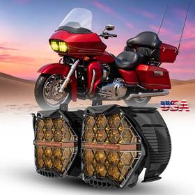Mot Rg001hh26bk39 Newest Led Headlight Projector Hi-lo For Harley Road Glide Ultra Fltru 2015-2023
