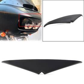 Motohij 421111314877 Abs Headlamp Headlight Eyebrow Eyelid Trim For Harley Road Glide Fltrx Fltru Blk