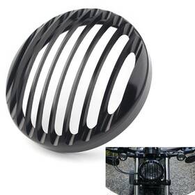 Motohij 536123478704 5 3/4 Inch Black Headlight Cnc Grill Bezel Cover For Harley Sportster Xl 883 1200 Su