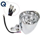 Qs117312qr Motorcycle Chrome Visor Headlight Lamp For Bobber Chopper Dyna 12v