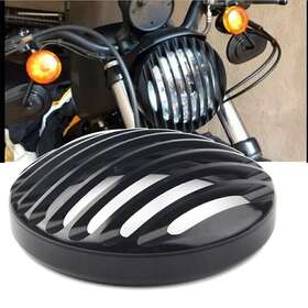 77us Motorshop 310002383385 Cnc Headlight Grill Bezel Cover Fit Harley Sportster Xl 883 1200 2004-2014 Black