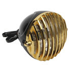 Mpbc-de0017-ace Acemotor Universal Motorcycle Scalloped Brass Led Headlight With 705495040745