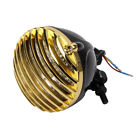 Mpbc-de0017-us-be Bettermoto Motorcycle Scalloped Brass Headlight Finned Grill Led 732025146264