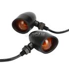 Mrc00227 Carm Black Turn Signals Indicator Light Fit Harley Dyna Street