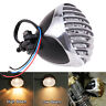 Mrp-2166hlo27o8 Mrp New Headlight Finned Prison Grill Lamp For Harley Chopper