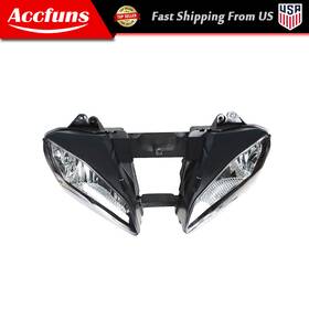 Afu12584f Munirater Front Headlight Headlamp Fit For Yamaha 2003-2005 Yzf R6 And 2006-2009 R6s Black