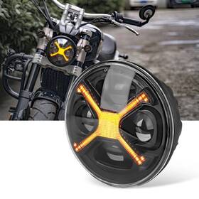 Necell Power Oc0000040546954 5-3/4 Inch 5.75 Motorcycle Headlight Amber X Drl Hi/lo Beam Led Lamp