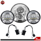 Ber323715 New 80w 7inch Led Projector Headlight Passing Lights For Touring Chrome