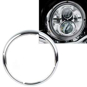 Newyoutube 880000340715 7 Inch Motor Head Light Headlamp Trim Ring Cover Fit Harley Touring Road King Chrome