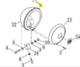 69969-08 Nos Genuine Harley Softail 2pc Headlight Sleeves