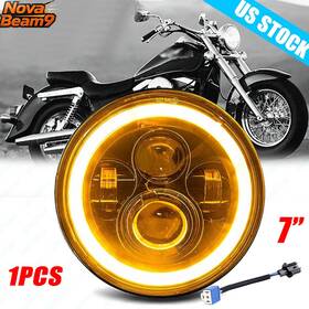 Novabeam9 Qb01270620 7 Inch Motorcycle Led Headlight Hi-lo Beam For Harley Street Glide Touring