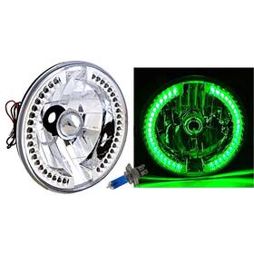 7-h4-36led-img501g-harley Octane Lighting 7 Inch Halogen Motorcycle Green 36-led Halo Ring H4 Light Bulb Headlight For Harley