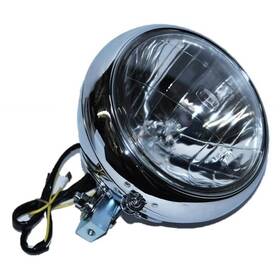 Halogen-ch6024 Octane Lighting 7 Inch Motorcycle Crystal Headlight Light Housing Chrome Bucket Assembly Fits Harley