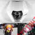 Oic-hl-ktmblk Oic Suzuki Dr Drz Ds Rm Rmz 80 Enduro White Dual Sport Dirt Bike Headlight Fairing