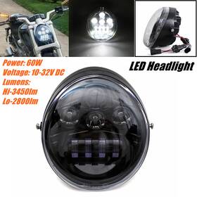 Us-hl-310-bk Oncemore Black Motorcycle Led Headlight Hi/lo Projector For Harley Street Rod Vro-d Vrsc
