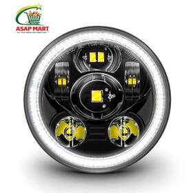 Hdl1473-bk Online Led Store True Mods 5.75 Inch Harley Headlight For Davidson Halo Black