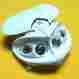 Osma-hl-dm-w Osma White Motorcycle Headlight Dual Sport Ducati Streetfighter Custom Demond Style